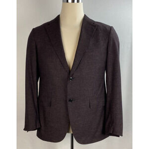 CURRENT Ermenegildo Zegna Mil. Easy 14MILMIL14 Jacket Wool Silk Cashmere US 40C